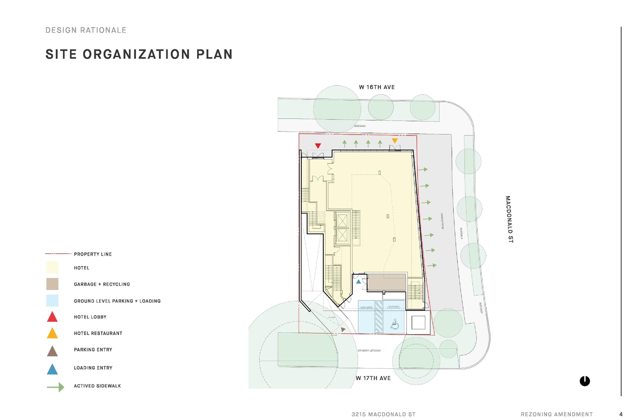 Construction site plan for project from page 4 of the file 'Application booklet'
