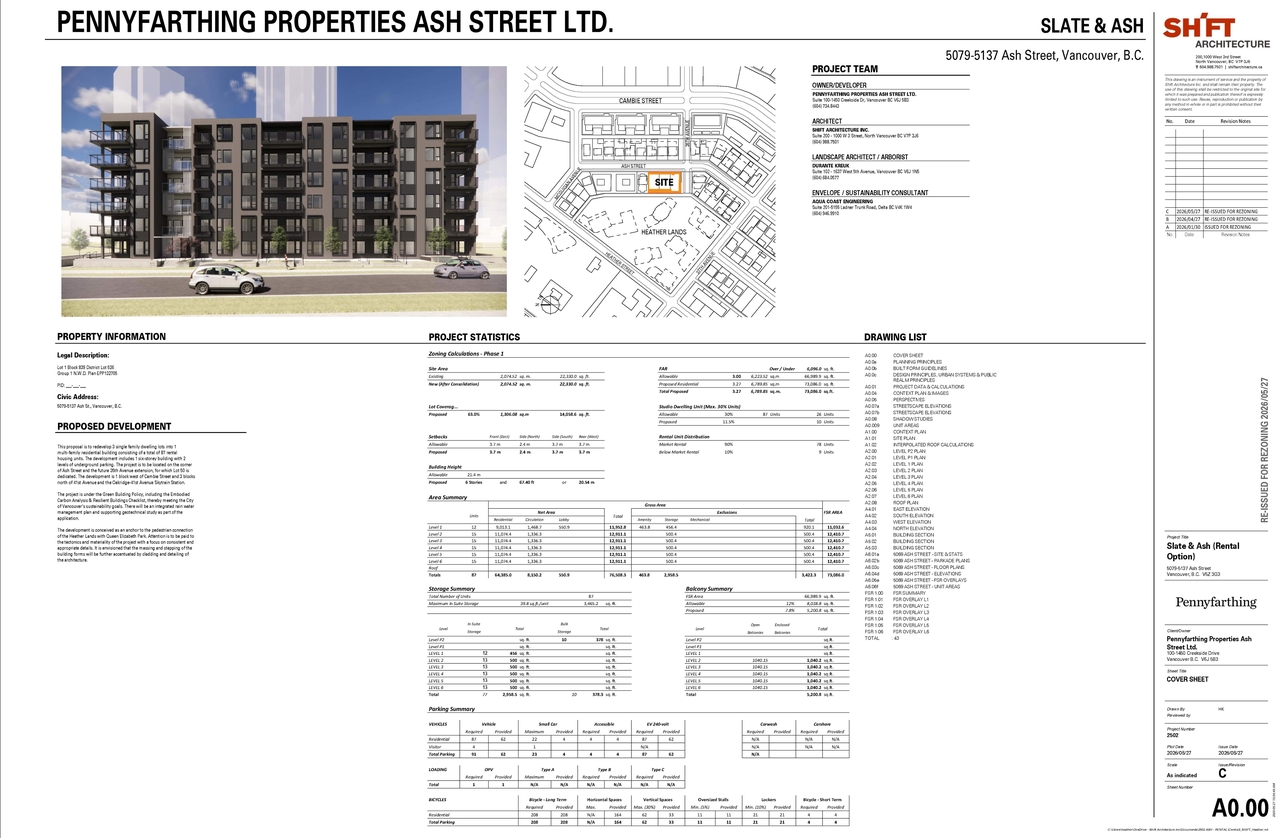 Construction site plan for project from page 1 of the file 'Application booklet'