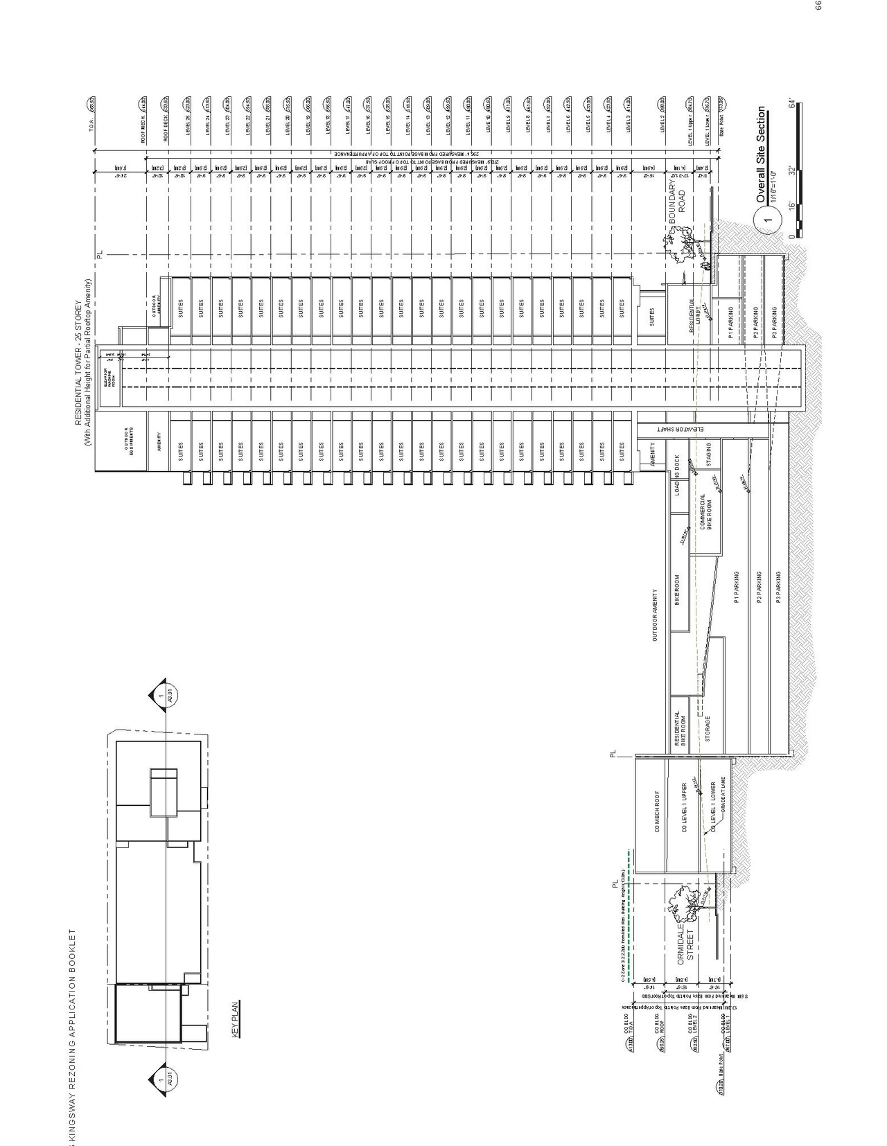 Construction site plan for project from page 66 of the file 'Application booklet'