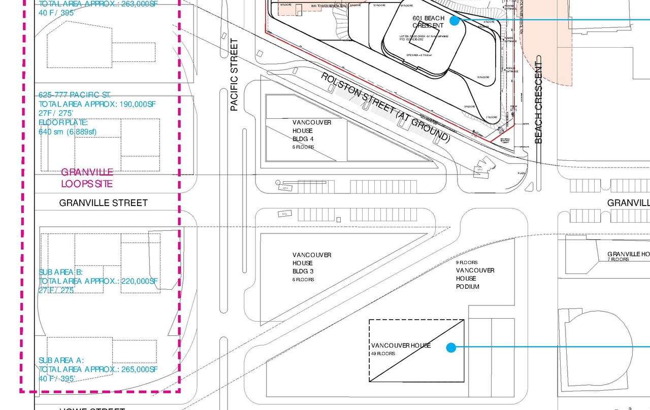 Construction site plan for project from page 17 of the file 'Application booklet'