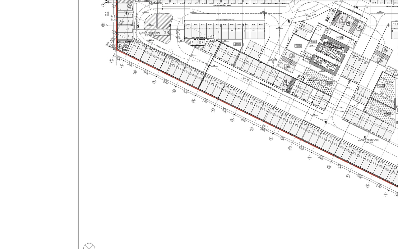 Construction site plan for project from page 36 of the file 'Application booklet'