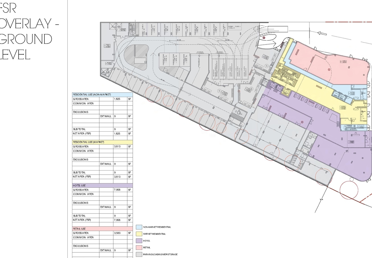 Construction site plan for project from page 93 of the file 'Application booklet'