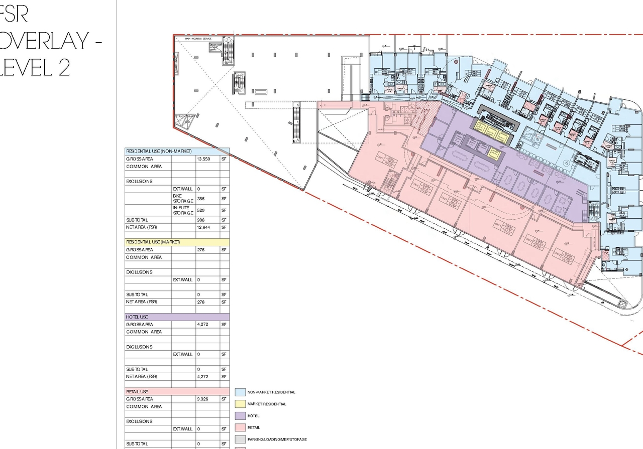 Construction site plan for project from page 95 of the file 'Application booklet'