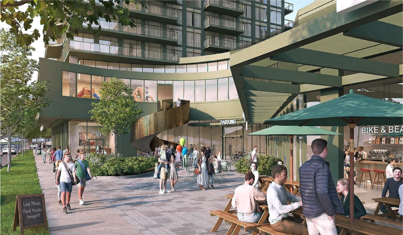 Rendering of building from page 57 of the file 'Application booklet'