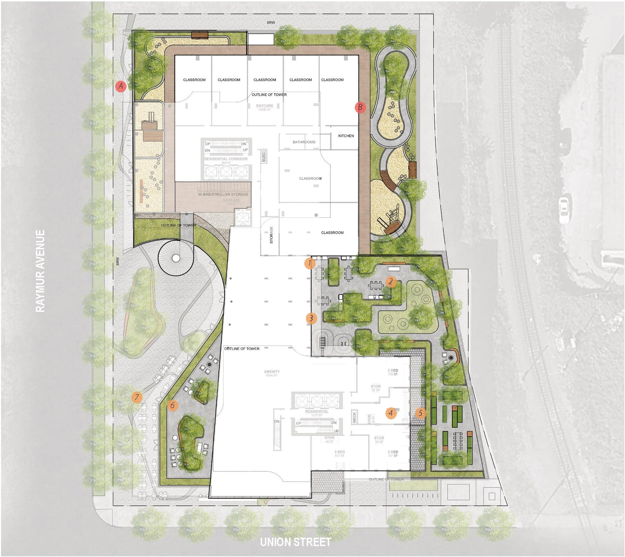 Construction site plan for project from page 68 of the file 'Application booklet'