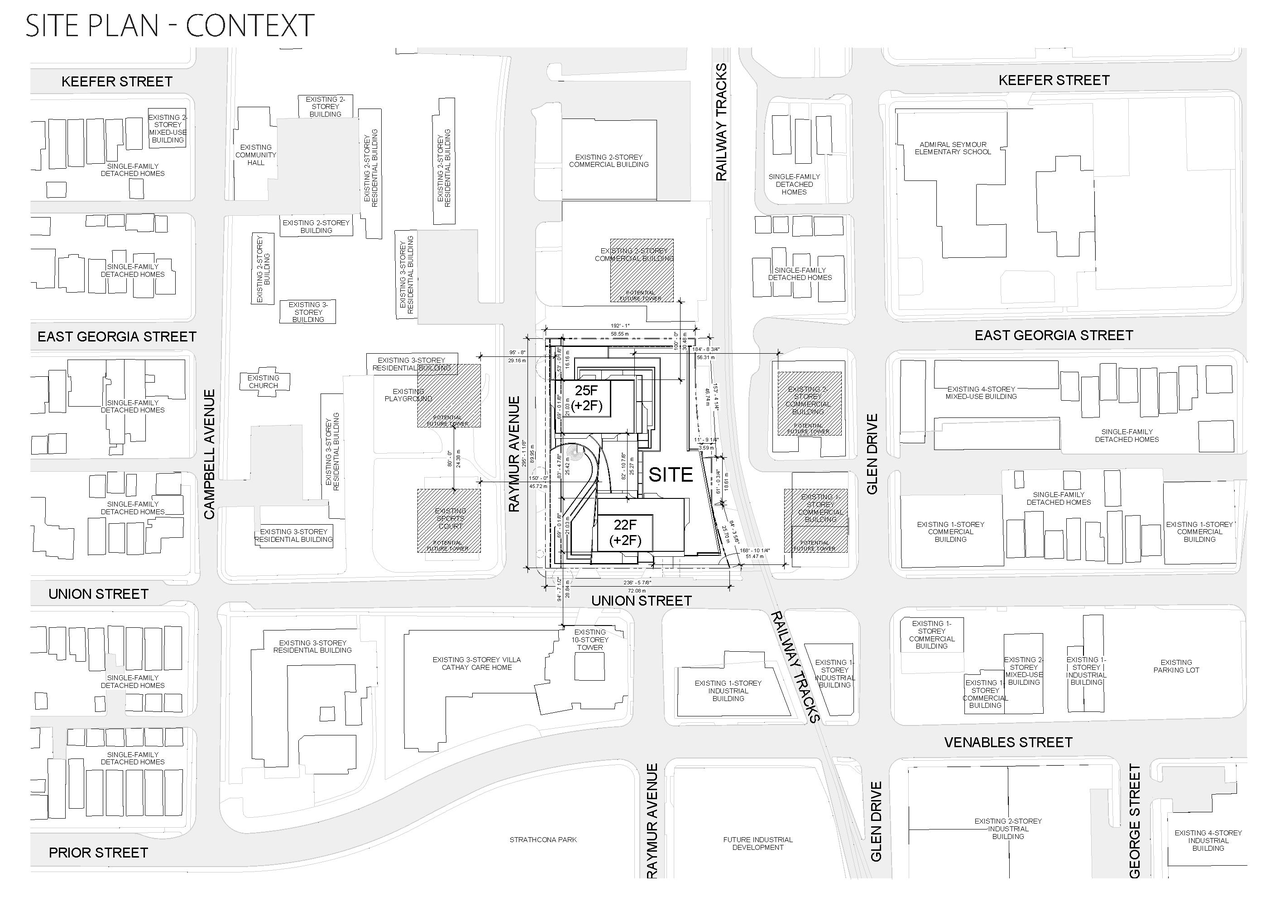 Construction site plan for project from page 77 of the file 'Application booklet'