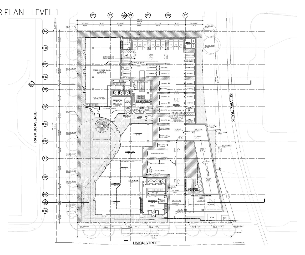 Construction site plan for project from page 81 of the file 'Application booklet'