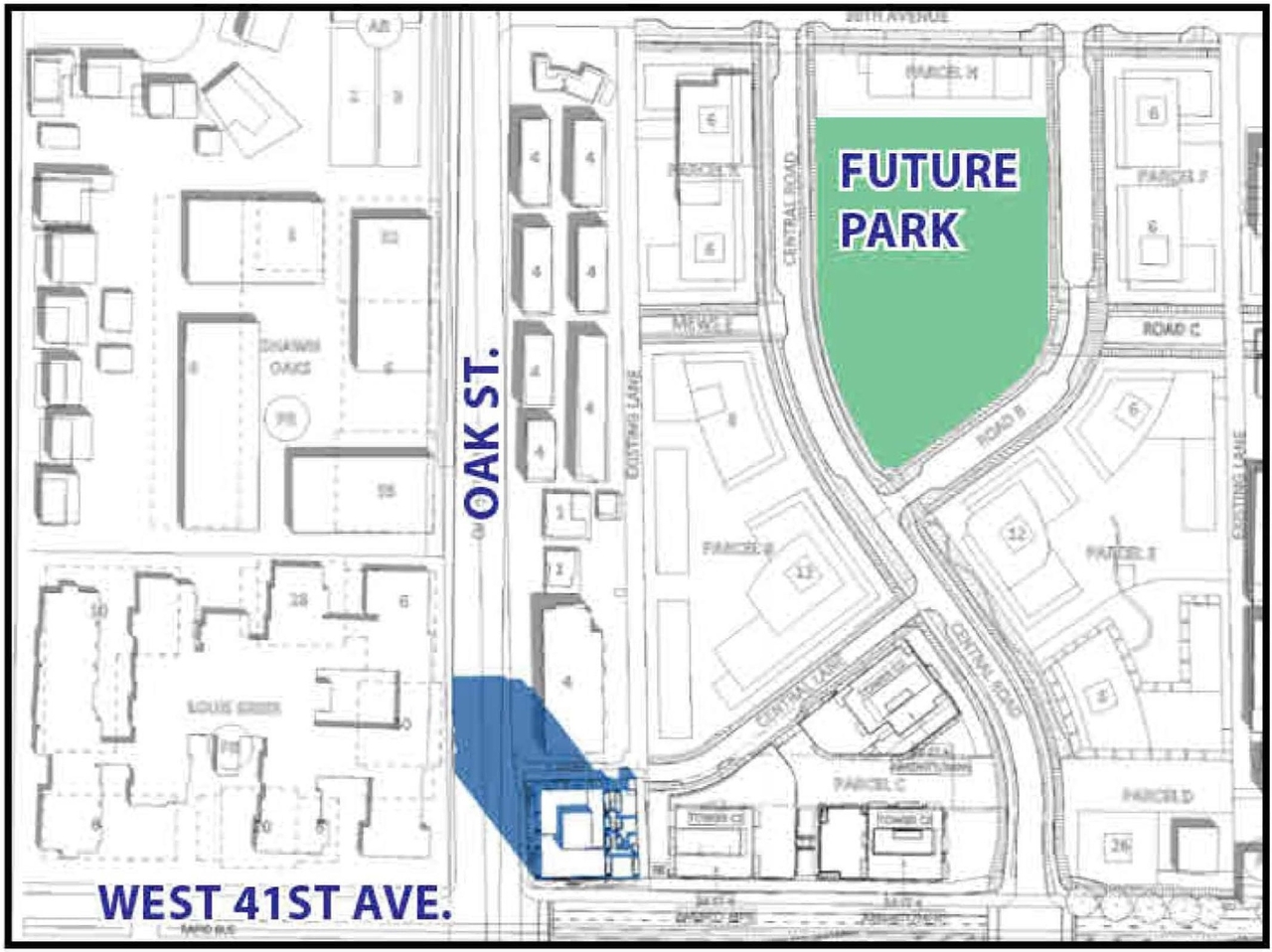 Construction site plan for project from page 32 of the file 'Application booklet'