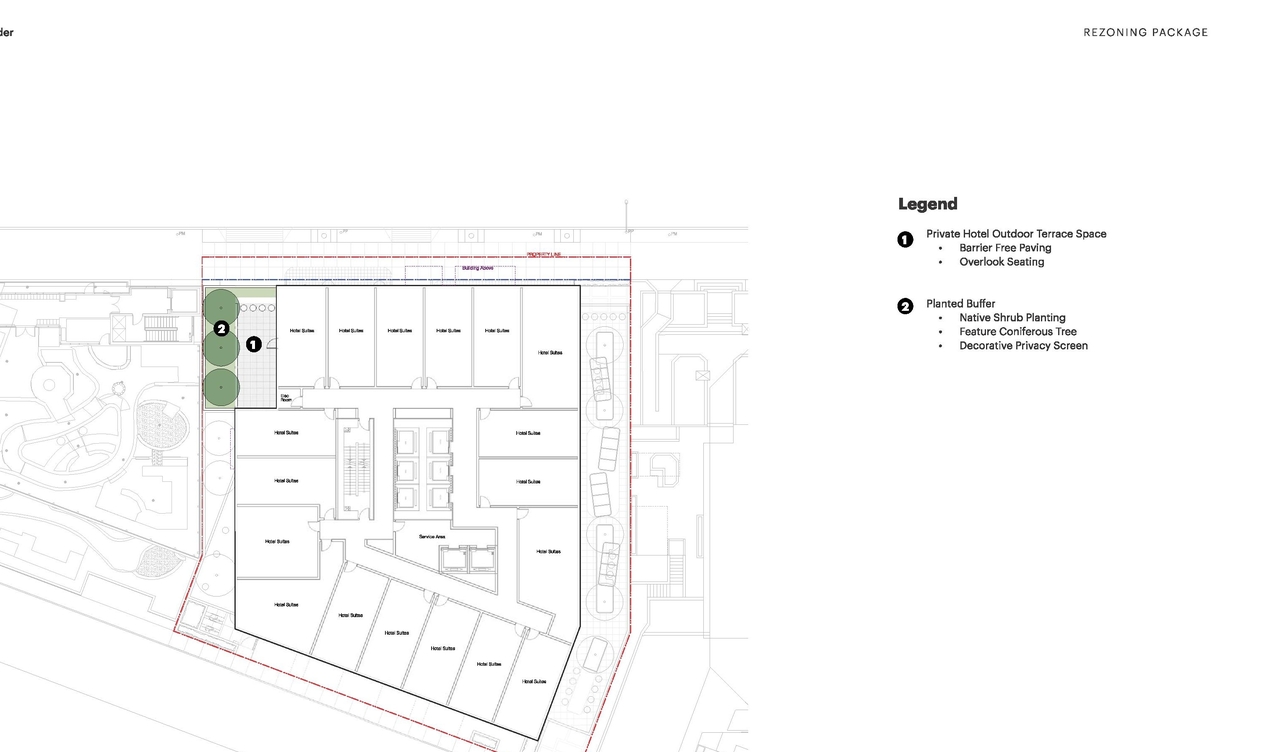 Construction site plan for project from page 51 of the file 'Application booklet'