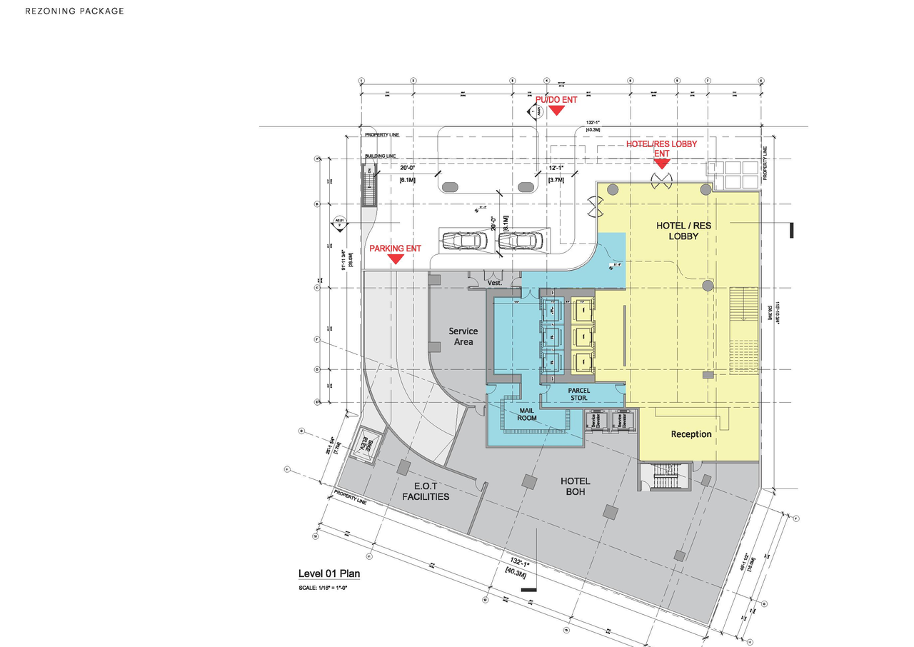 Construction site plan for project from page 70 of the file 'Application booklet'