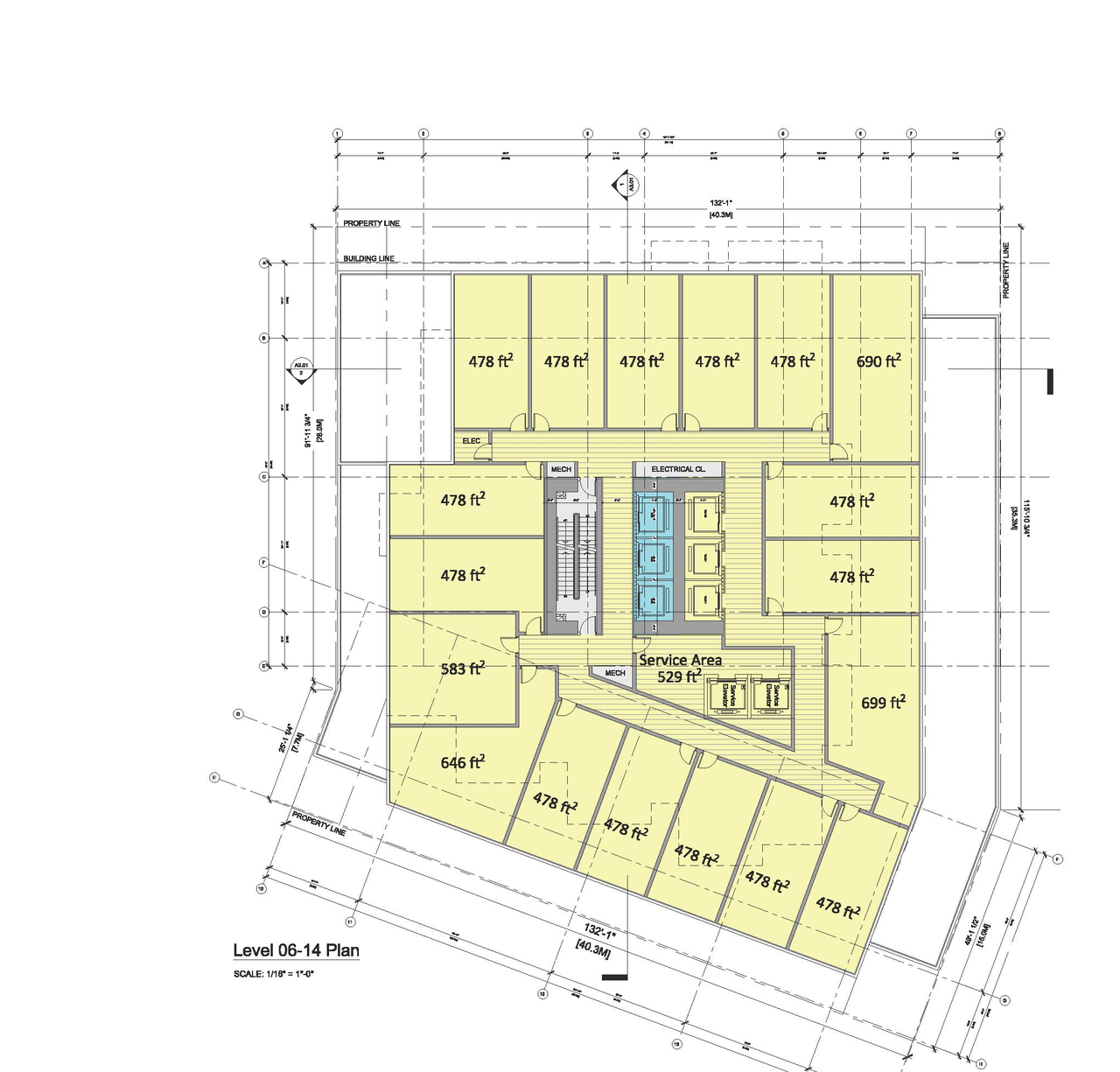 Construction site plan for project from page 75 of the file 'Application booklet'