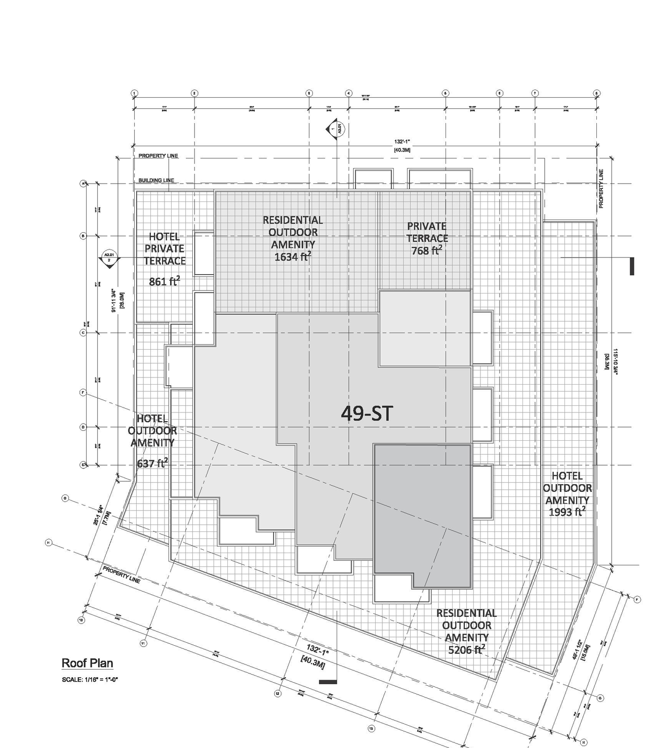 Construction site plan for project from page 83 of the file 'Application booklet'