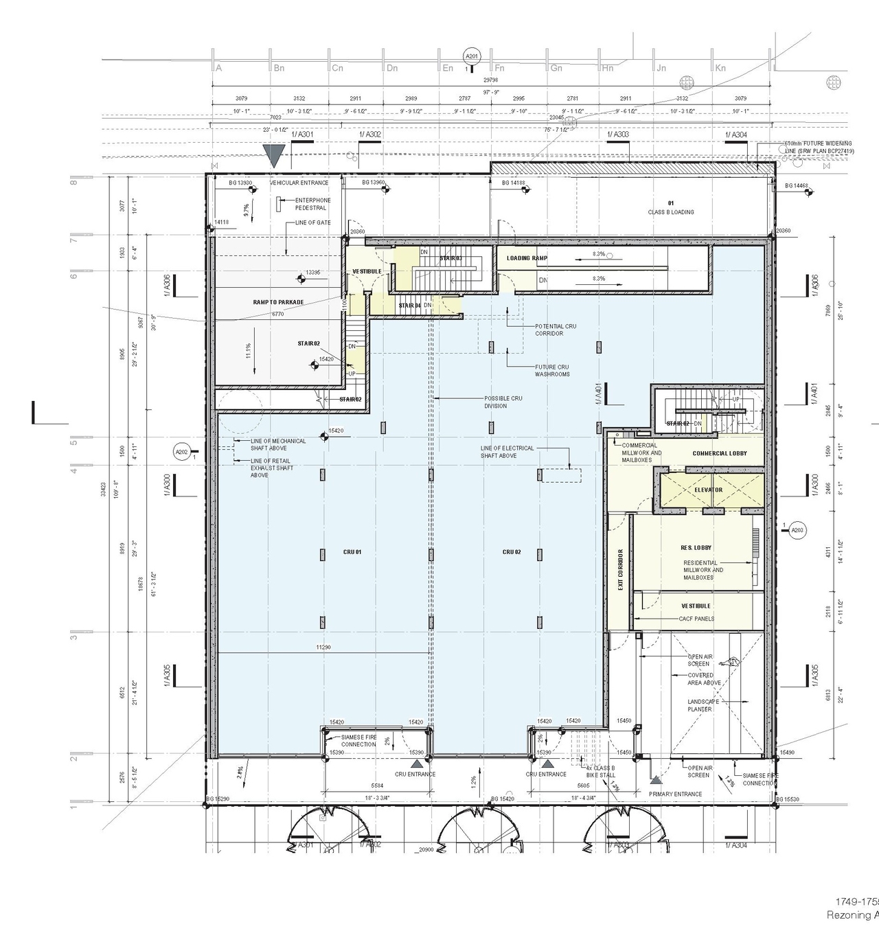 Construction site plan for project from page 58 of the file 'Application booklet'