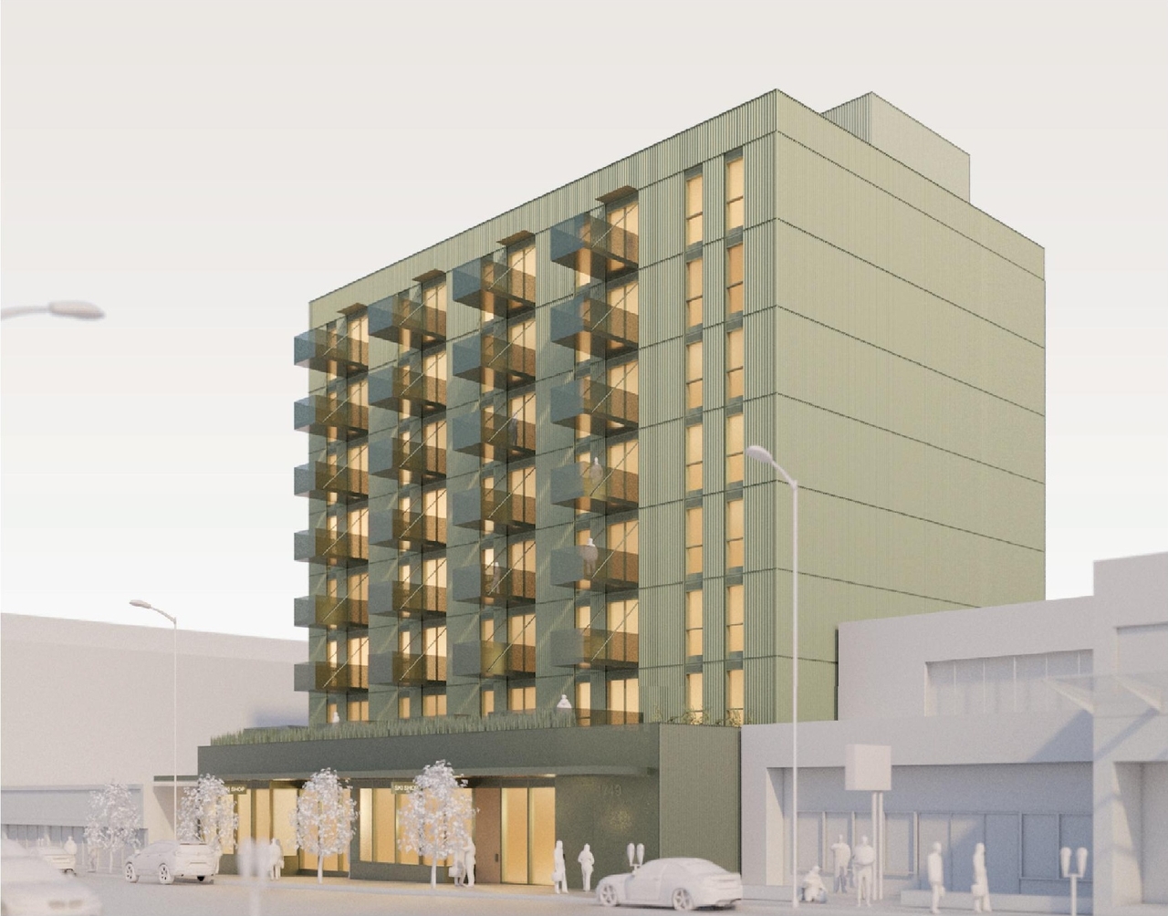 Rendering of building from page 7 of the file 'Application booklet'
