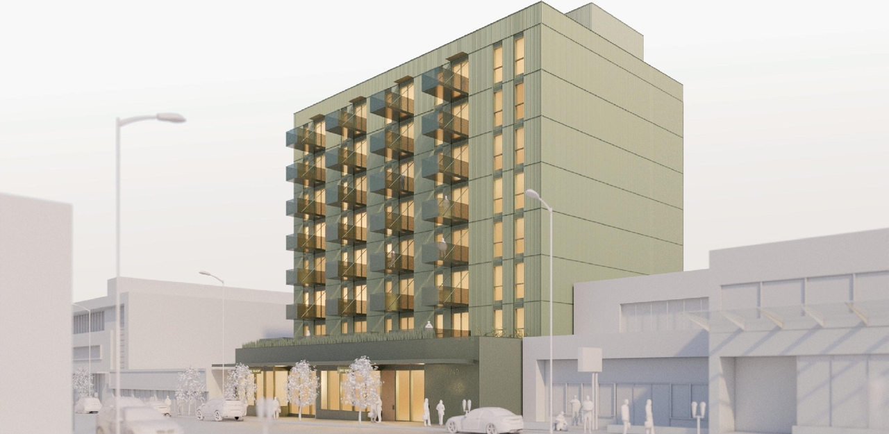 Rendering of building from page 75 of the file 'Application booklet'