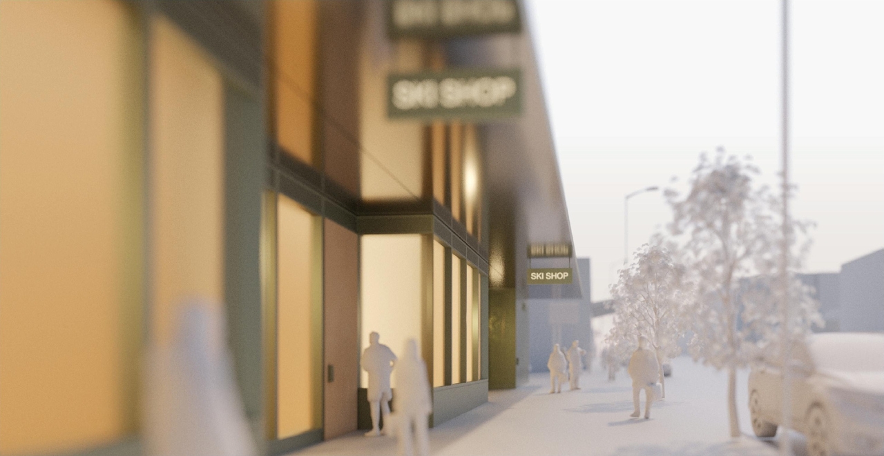 Rendering of building from page 77 of the file 'Application booklet'