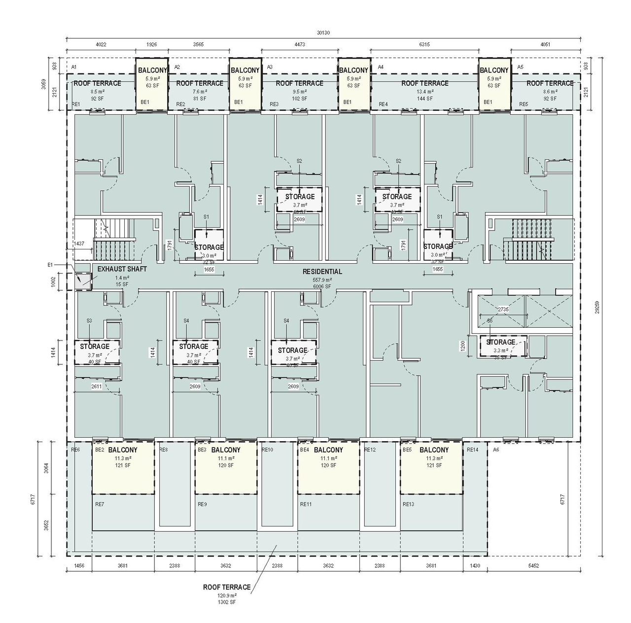 Construction site plan for project from page 82 of the file 'Application booklet'
