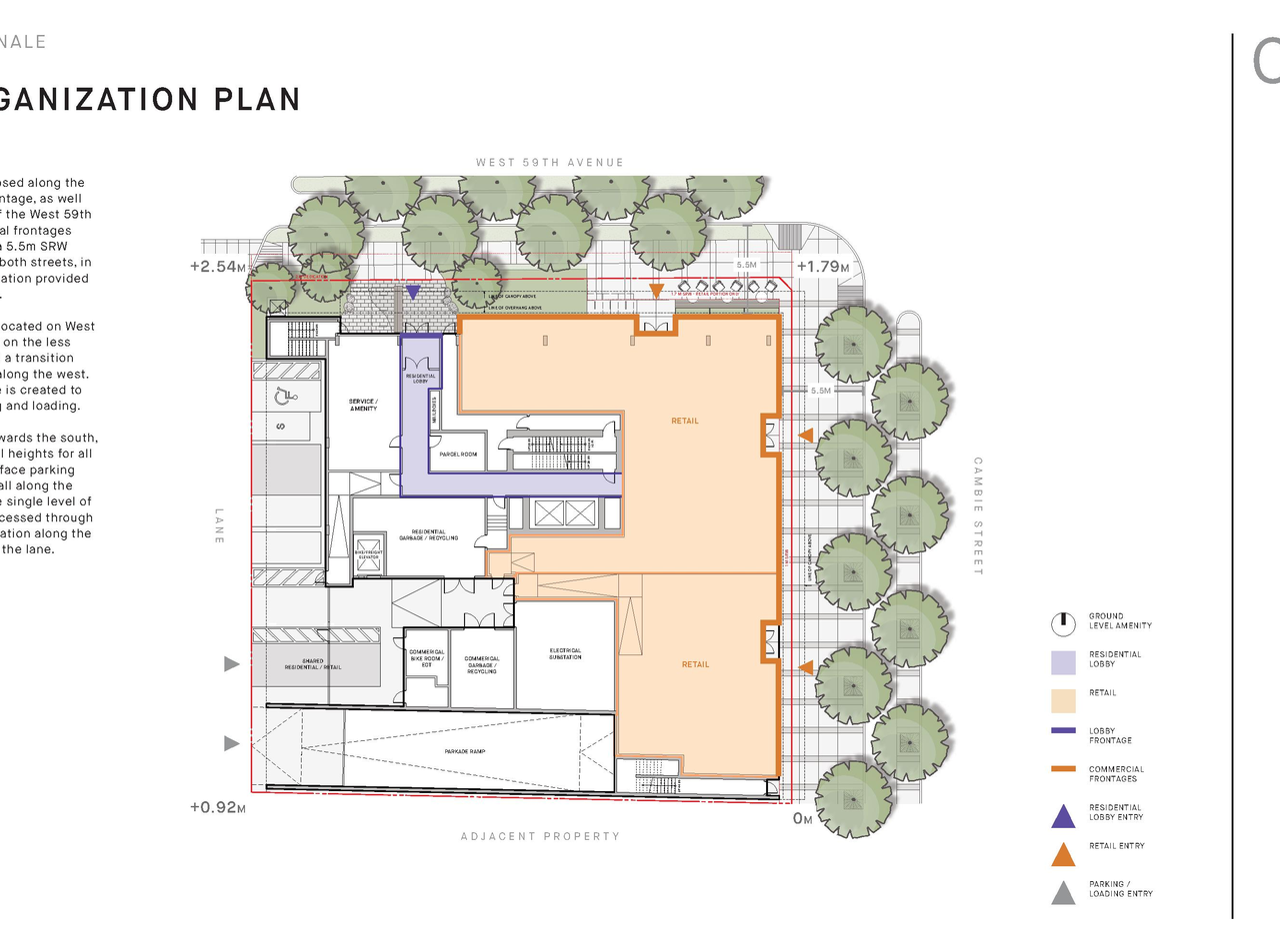 Construction site plan for project from page 17 of the file 'Application booklet'