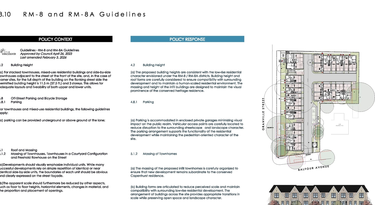 Construction site plan for project from page 33 of the file 'Application booklet'