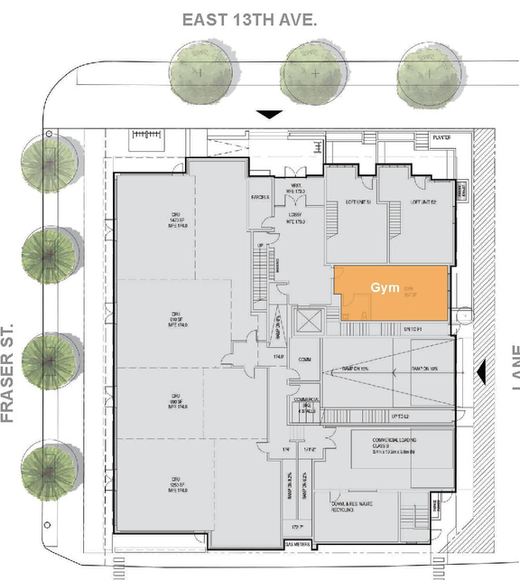 Construction site plan for project from page 15 of the file 'Application booklet'