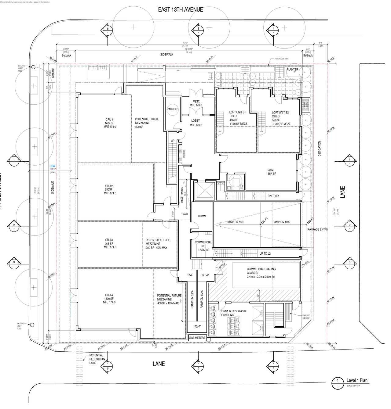 Construction site plan for project from page 37 of the file 'Application booklet'