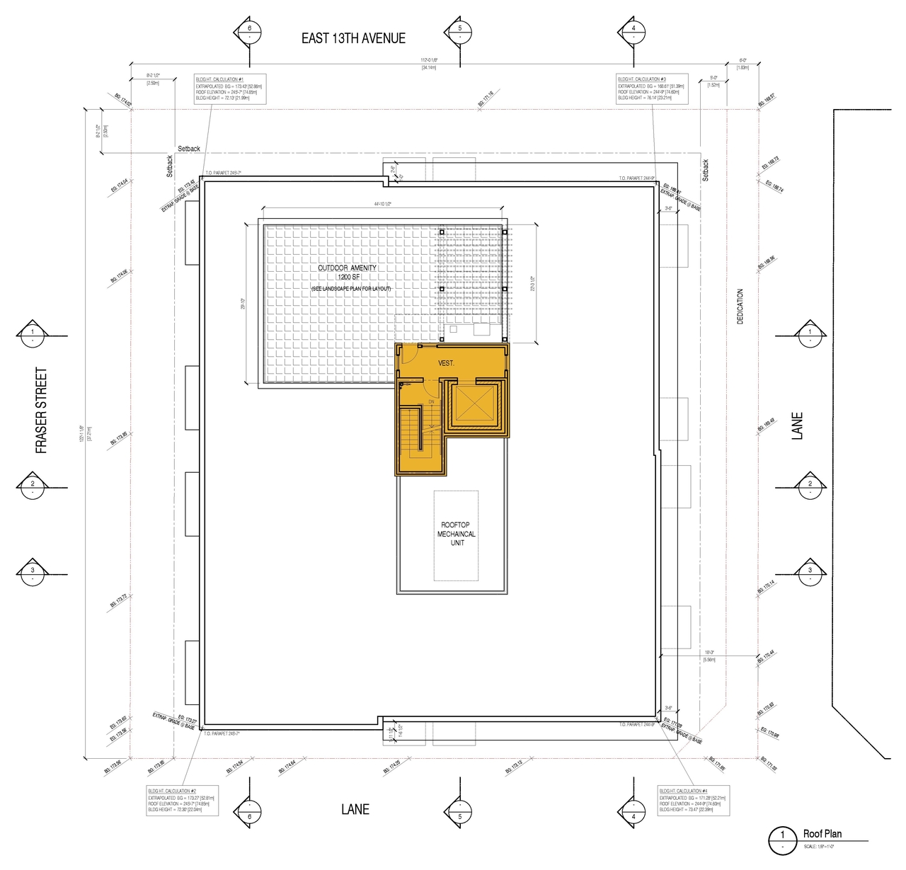 Construction site plan for project from page 52 of the file 'Application booklet'