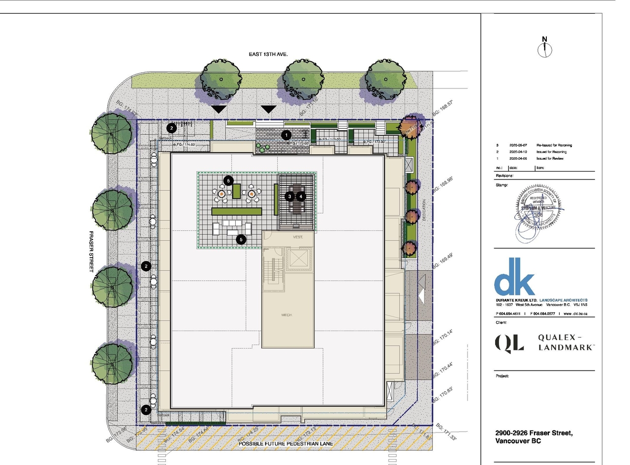 Construction site plan for project from page 55 of the file 'Application booklet'