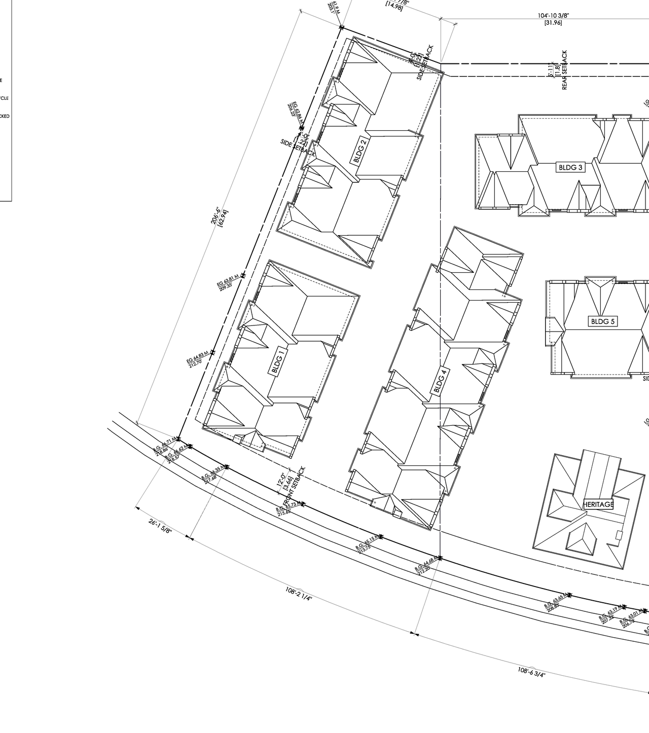 Construction site plan for project from page 68 of the file 'Application booklet'