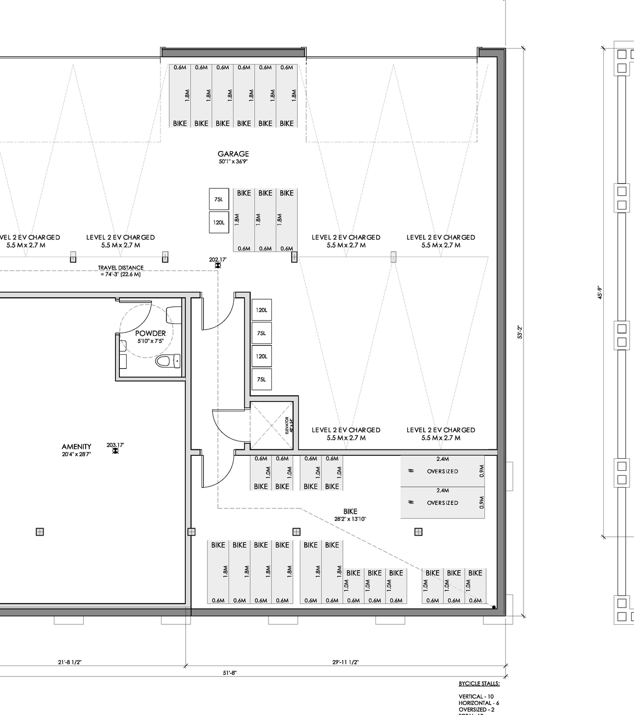 Construction site plan for project from page 95 of the file 'Application booklet'