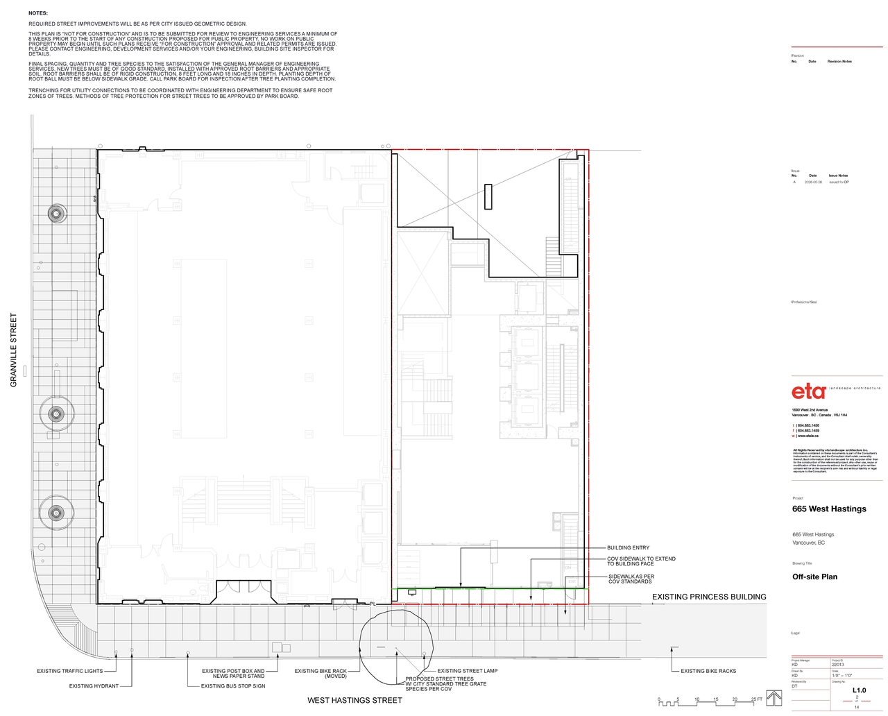 Construction site plan for project from page 2 of the file 'Landscape'