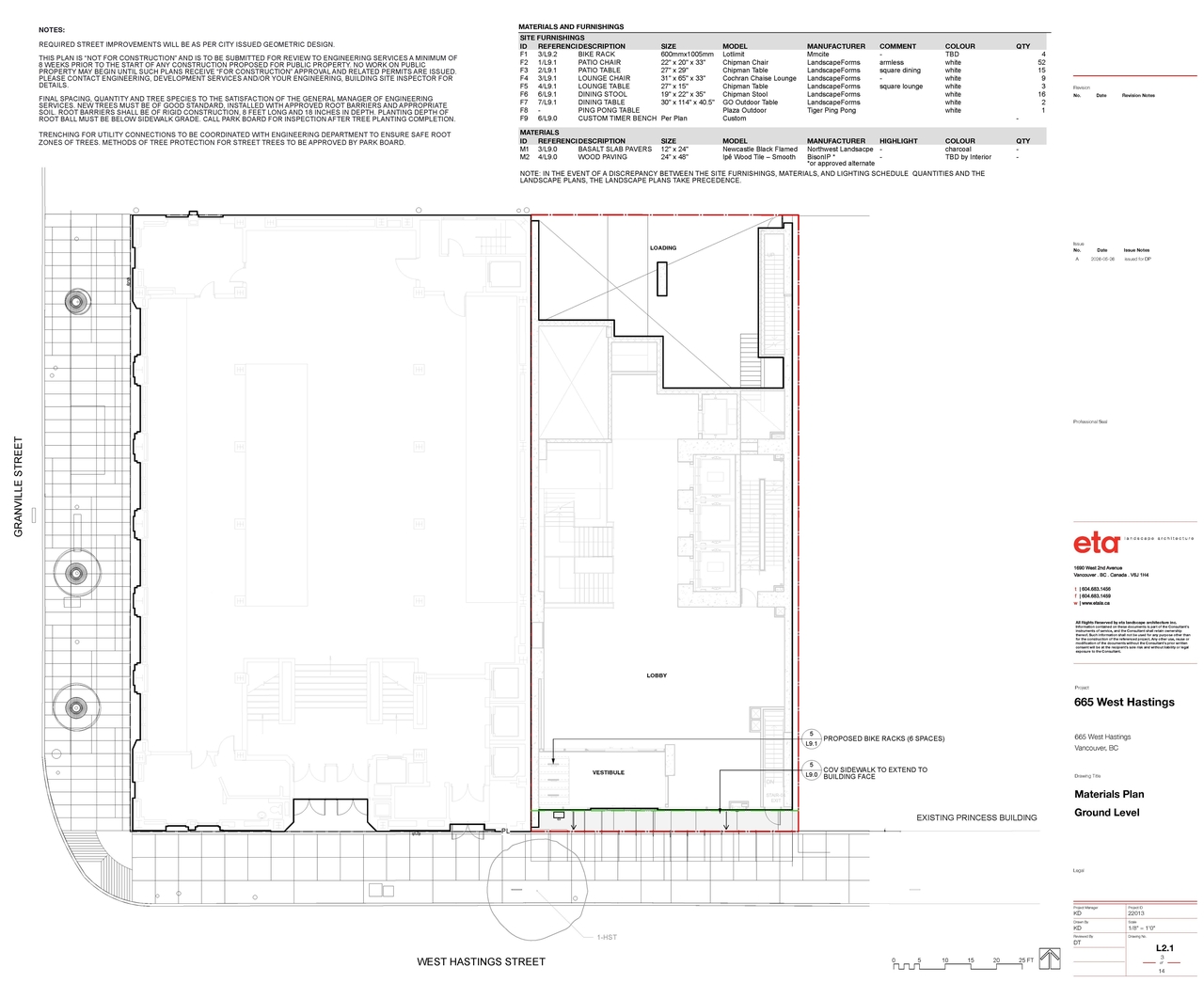 Construction site plan for project from page 3 of the file 'Landscape'