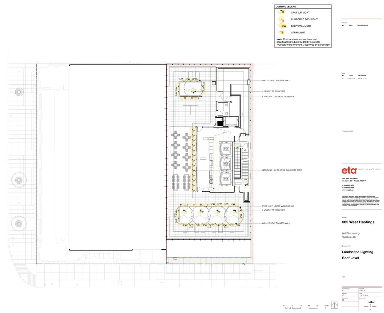 Construction site plan for project from page 5 of the file 'Landscape'